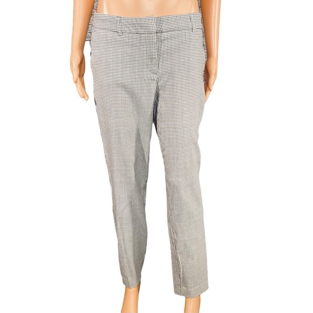 Adrienne Vittadini Houndstooth Dress Pants Ankle Length Career Wear SZ 10